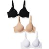 Image 1 : NEW 3 PK FRUIT OF THE LOOM T-SHIRT BRAS SIZE 34DD