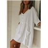 NEW BSUBSEACH WOMENS BEACH SHIRT DRESS BUTTON DOWN