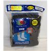 Image 1 : NEW SEALED BLACK CREW SOCKS 12-16 SIZE 6-PACKS