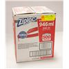 ZIPLOC STORAGE BAGS SIZE QUART 7 IN X