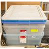 Image 1 : BUNDLE OF 3 RUBBERMAID "CLEAR STORAGE