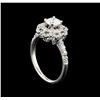 Image 4 : 14KT White Gold 0.95 ctw Diamond Ring