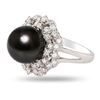 Image 2 : 12.40mm South Sea Pearl and 1.25 ctw Diamond Platinum Ring