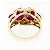 Image 5 : 14k Gold 3.65 ctw Oval Cut Deep Red Ruby Ring w/ Round Single Cut Diamond Accent