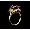 Image 3 : 8.25 ctw Ruby and Diamond Ring - 14KT Yellow Gold