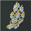 Image 2 : Vintage Jack Gutschneider 18k Gold Turquoise .90 ctw Diamond Flame Brooch Pendan