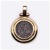 Image 1 : 18K Yellow Gold Pendant with Rubies & Ancient Armenian Silver Coin