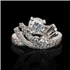 Image 1 : 1.23 ctw CENTER Diamond Platinum Ring (2.26 ctw Diamonds)