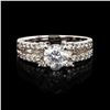 Image 1 : 1.01 ctw SI3 CLARITY CENTER Diamond 18K White Gold Ring (1.79 ctw Diamonds)