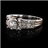 Image 2 : 1.01 ctw SI3 CLARITY CENTER Diamond 18K White Gold Ring (1.79 ctw Diamonds)