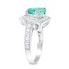 Image 2 : 2.28ct Trillion Emerald & Diamond Ring