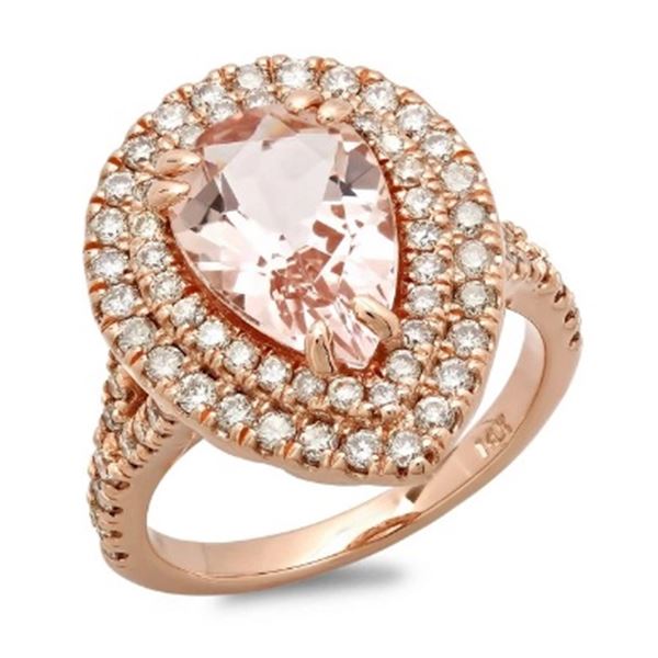 2.55ct Morganite 14 K Rose Gold Ring