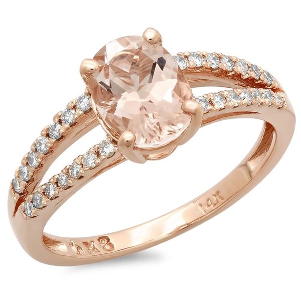 1.11ct Morganite 14 K Rose Gold Ring