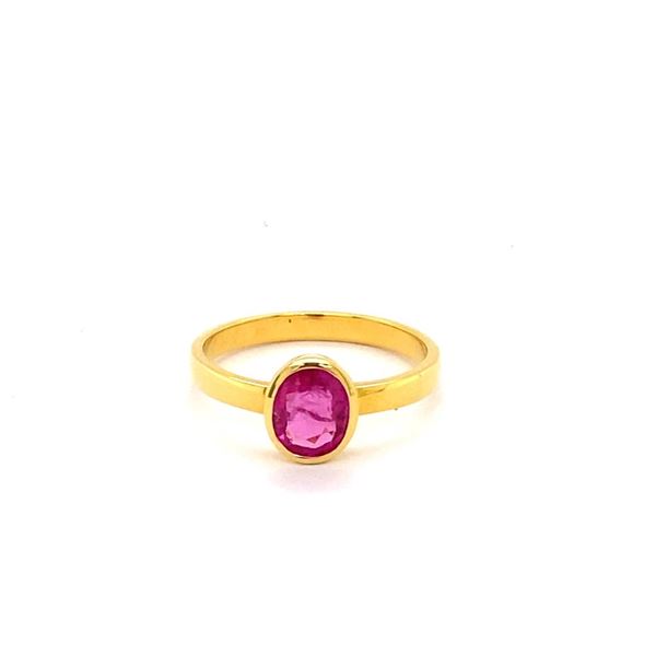 1.29ct Pink Sapphire 18K YG 4.01gm Ring
