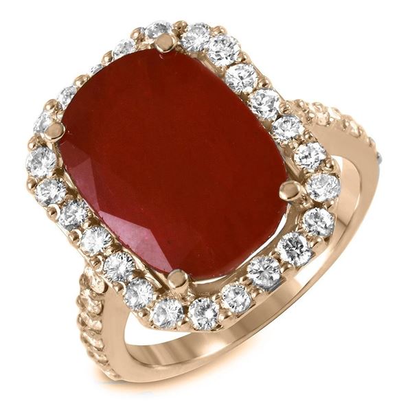 10.56ct Ruby 14 K Yellow Gold Ring