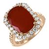 Image 1 : 10.56ct Ruby 14 K Yellow Gold Ring