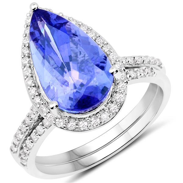 4.83ct Tanzanite 14K White Gold Ring