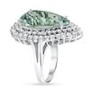 Image 2 : 10.52ct Pear Green Amethyst & Diamond Ring