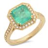 Image 1 : 2.62ct Emerald 14 K Yellow Gold Ring