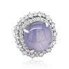 Image 2 : 16.54ct Natural SAPPHIRE 14K White Gold 7.6gm Ring