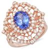 Image 1 : 2.22ct Tanzanite 14 K Rose Gold Ring