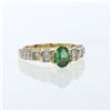 Image 1 : 0.57ct Natural Emerald 14K Yellow Gold Ring