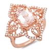 Image 1 : 2.91ct Morganite 14 K Rose Gold Ring