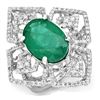 Image 1 : 5.71ct Emerald 14 K White Gold Ring