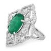 Image 2 : 5.71ct Emerald 14 K White Gold Ring