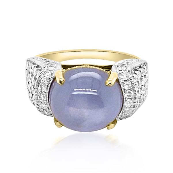 9.02ct Natural Ceylon Star Sapphire 14K Yellow Gold Ring