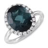 Image 1 : 4.87ct Green Tourmaline 14 K White  Gold Ring