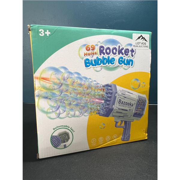 Lot of 1 Rocket Bazooka Bubble Gun - 69 Holes - Blows SO MANY BUBBLES!!