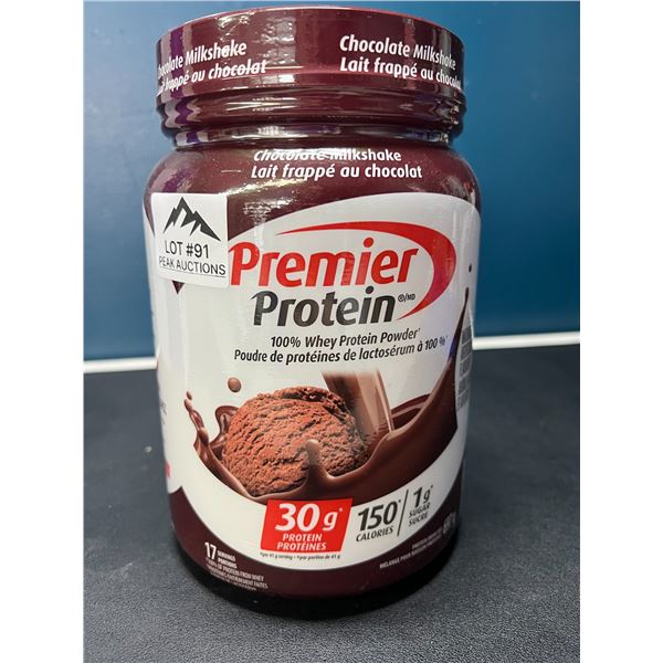 Lot of 1 Tub of Premier Protein Whey Powder - Chocolate Milkshake - 697g