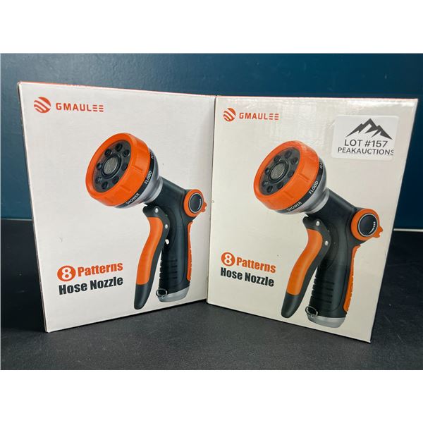 Lot of 2 8-Pattern Sprayer/Garden Hose Nozzles