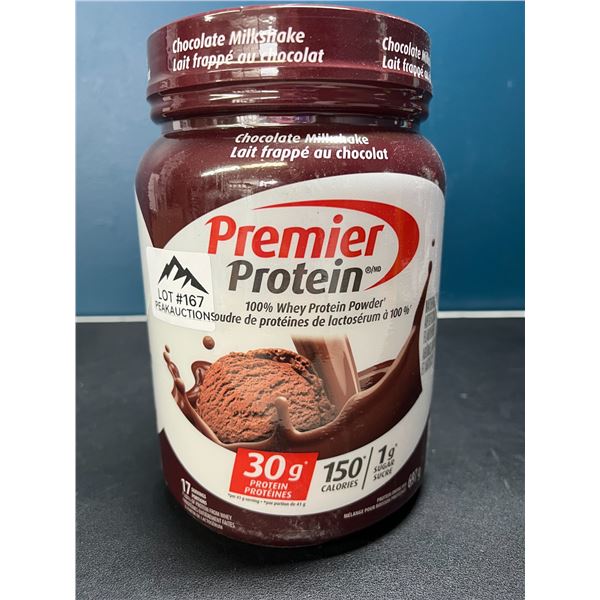 Lot of 1 Tub of Premier Protein Whey Powder - Chocolate Milkshake - 697g