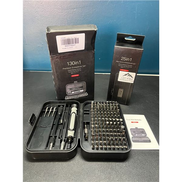 Lot of 2 Precision Screwdriver Tool Sets