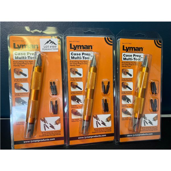 Lot of 3 Lyman Case Prep Multi-Tools