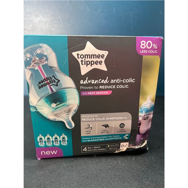 Lot of 1 Box of Tommee Tippee Advanced Anti-Colic Baby Bottles - (4 Bottles in Box)