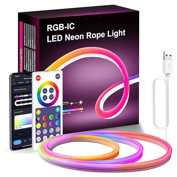 Lot of 2 LED Neon Rope Light Kits - Create Custom Shape LED Light Displays!