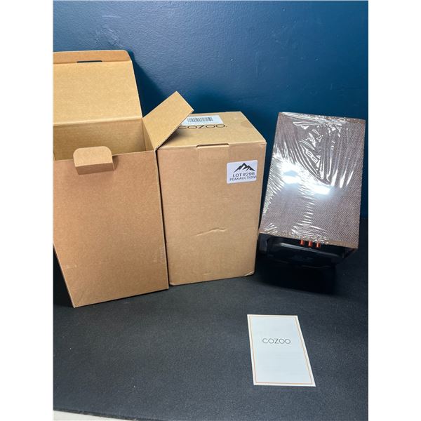 Lot of 2 Cozoo Bedside/Table Desk Lamps w/ USB Ports (1x White & 1x Brown Shade)