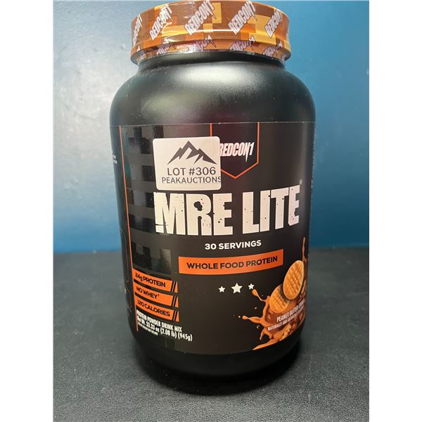 Lot of 1 Tub of MRE Lite Whole Food Protein Powder - 2.08lbs - Peanut Butter Cookie Flavour