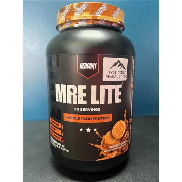 Lot of 1 Tub of MRE Lite Whole Food Protein Powder - 2.08lbs - Peanut Butter Cookie Flavour