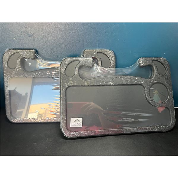 Lot of 2 Steering Wheel Food Trays for Car