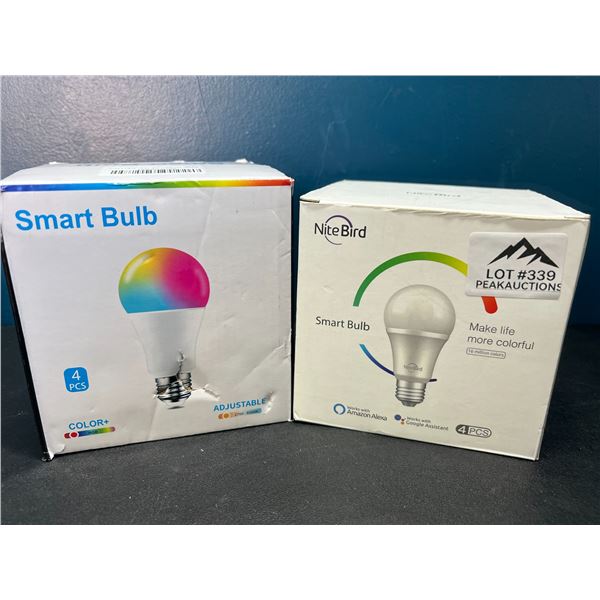 Lot of 2 Boxes of LED Wifi Smart Light Bulbs - 4pcs per box/8 total
