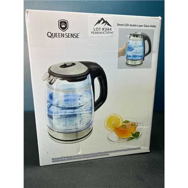 Lot of 1 Smart LED Double Layer Glass Kettle