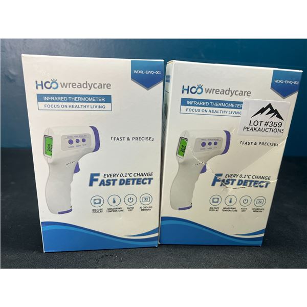 Lot of 2 Non-Contact Infrared Forehead Thermometers