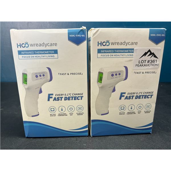 Lot of 2 Non-Contact Infrared Forehead Thermometers