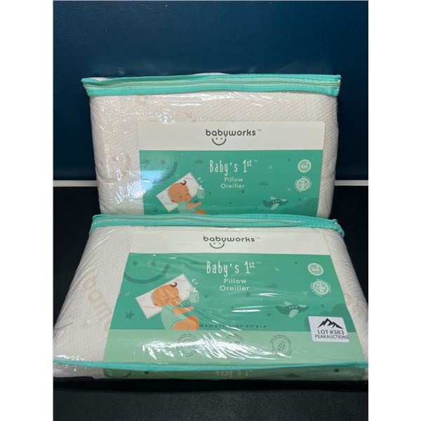 Lot of 2 Babyworks Baby's 1st Pillows