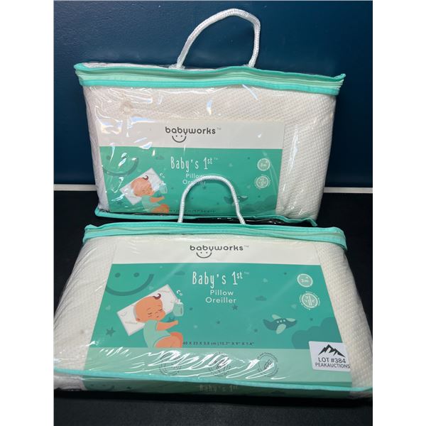Lot of 2 Babyworks Baby's 1st Pillows
