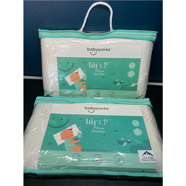 Lot of 2 Babyworks Baby's 1st Pillows